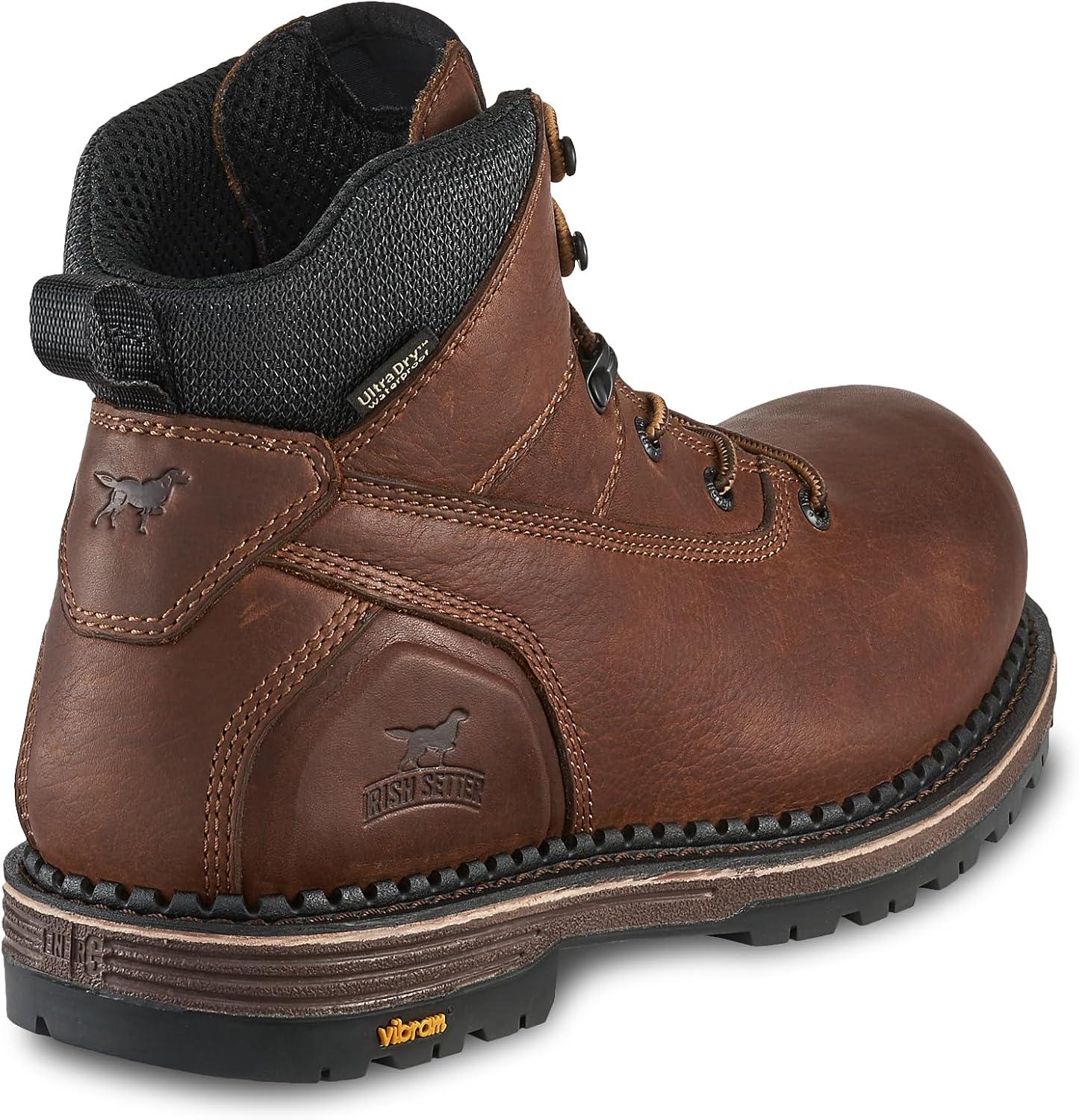 imageIrish Setter Edgerton Mens 6quot Waterproof NonMetallic Safety Toe Work BootBrown