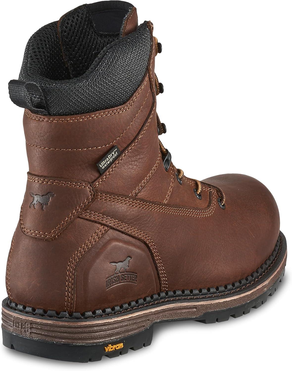 imageIrish Setter Edgerton Mens 8quot Waterproof NonMetallic Safety ToeBrown