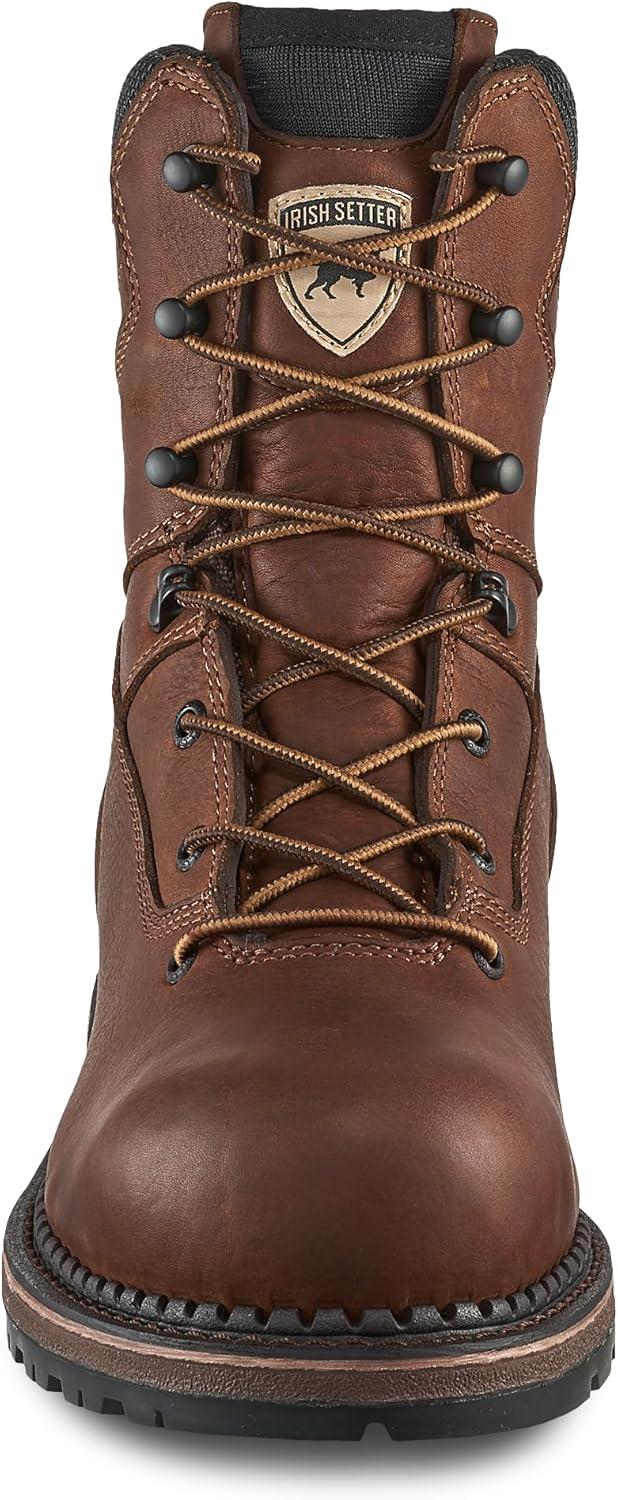 imageIrish Setter Edgerton Mens 8quot Waterproof NonMetallic Safety ToeBrown
