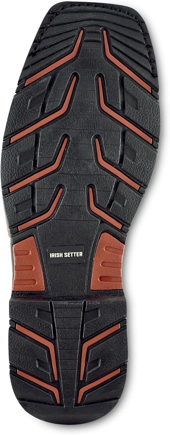 imageIrish Setter Marshall Mens 11quot Waterproof NonMetallic Safety Toe Work BootBrownBlack