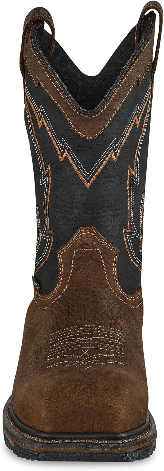 imageIrish Setter Marshall Mens 11quot Waterproof NonMetallic Safety Toe Work BootBrownBlack