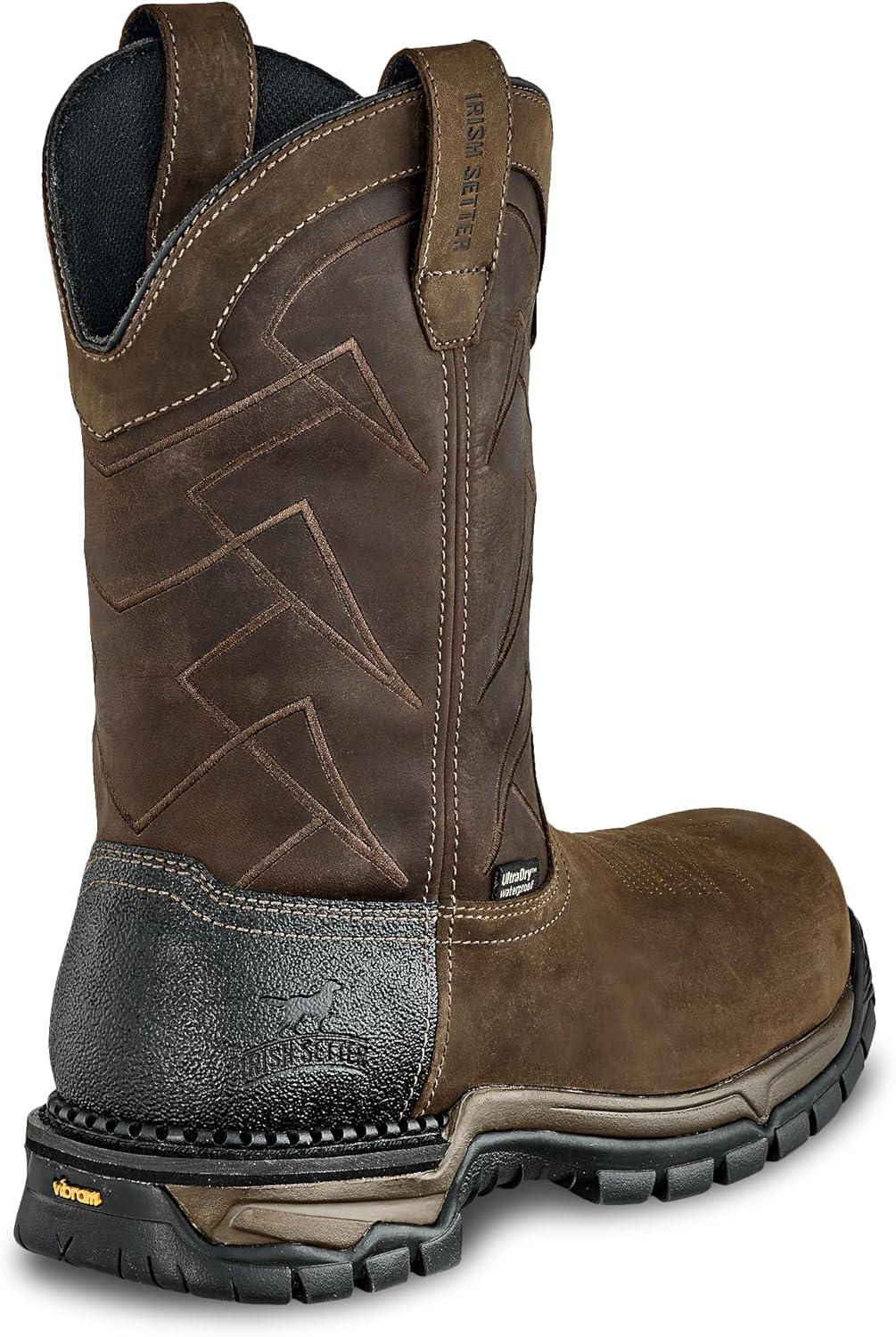 imageIrish Setter Two Harbors Mens 11quot Waterproof NonMetallic Safety Toe Work BootBrown