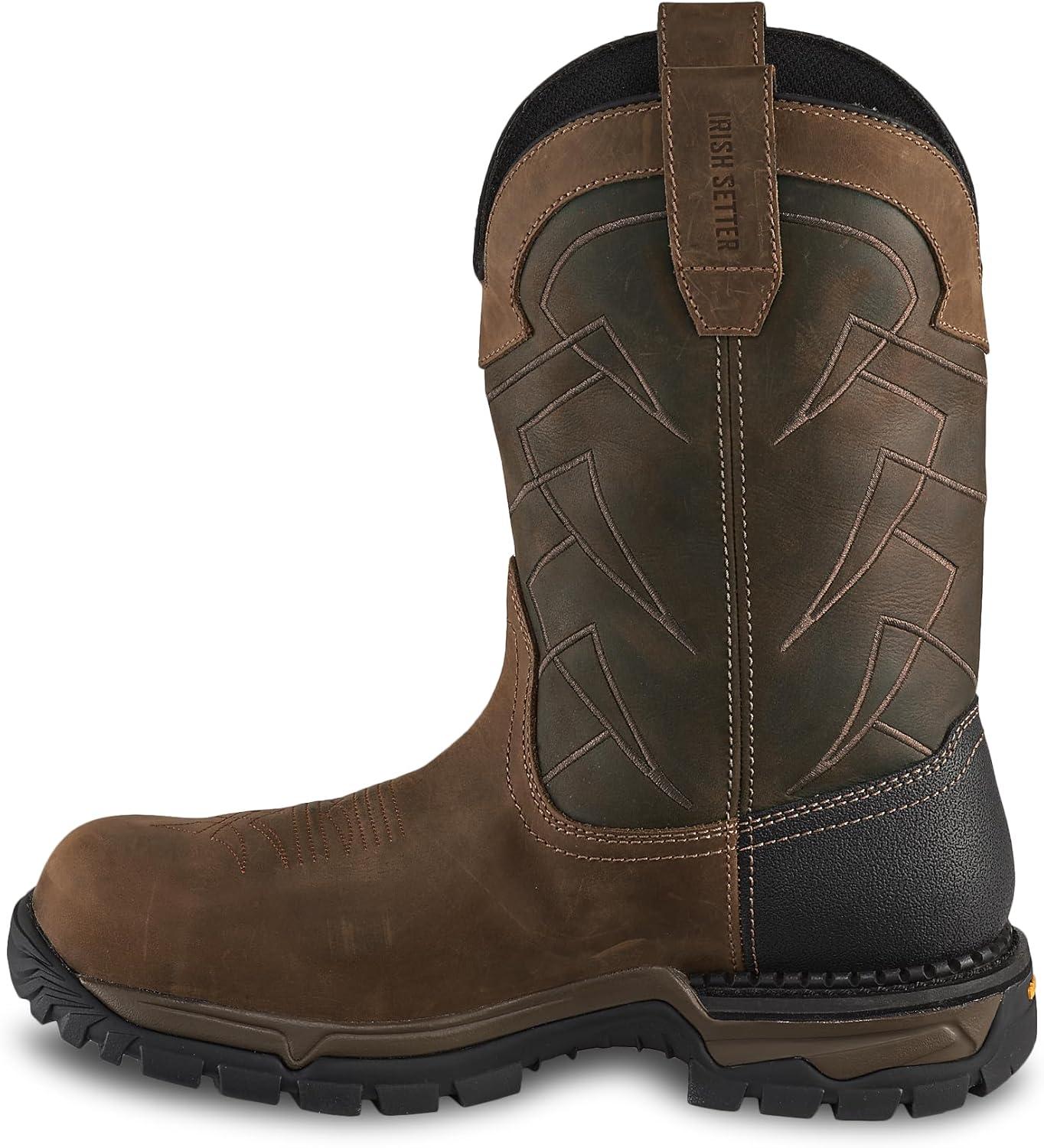imageIrish Setter Two Harbors Mens 11quot Waterproof NonMetallic Safety Toe Work BootBrown