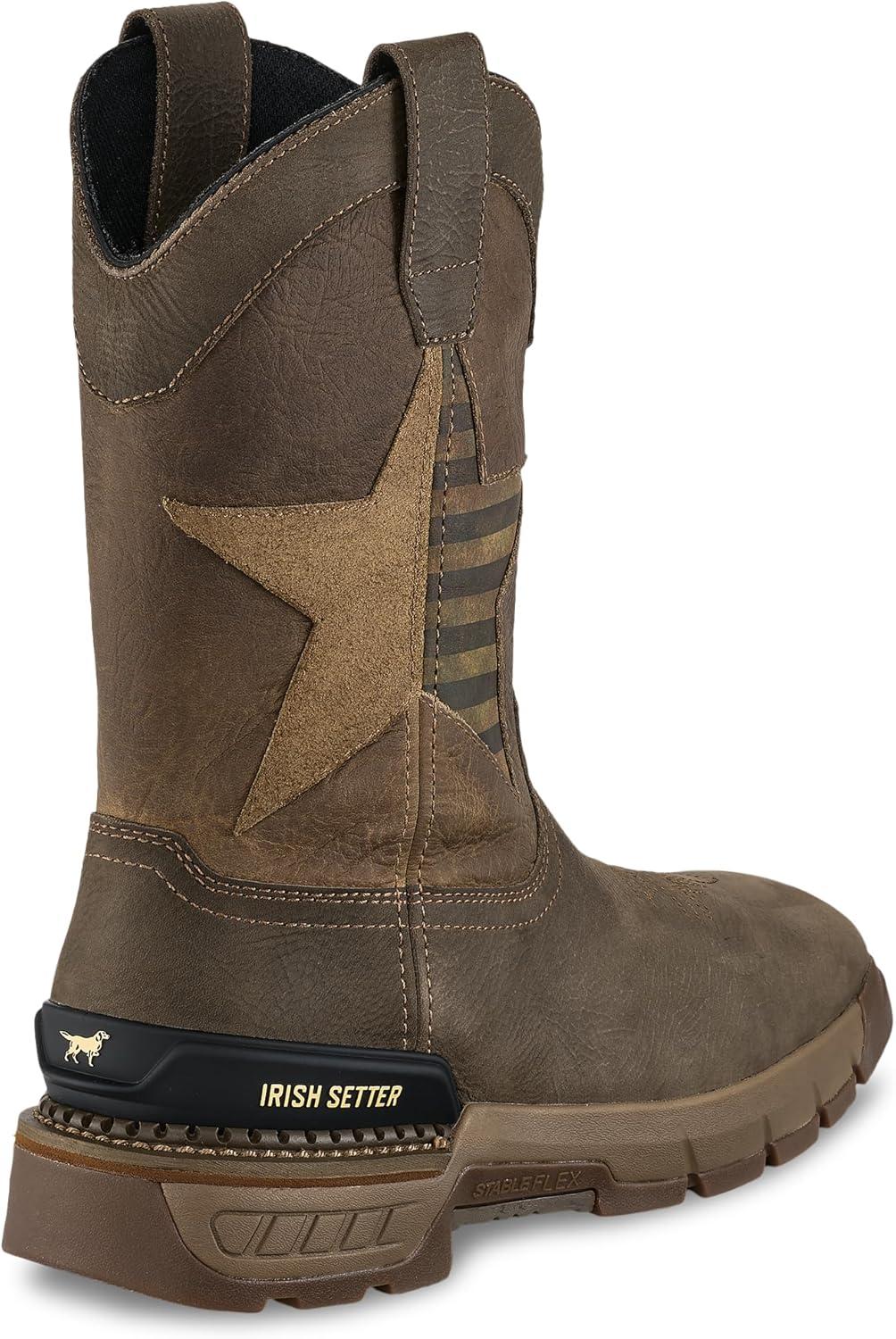 imageIrish Setter Two Harbors Mens 11quot Waterproof Soft Square Toe Work BootTaupe