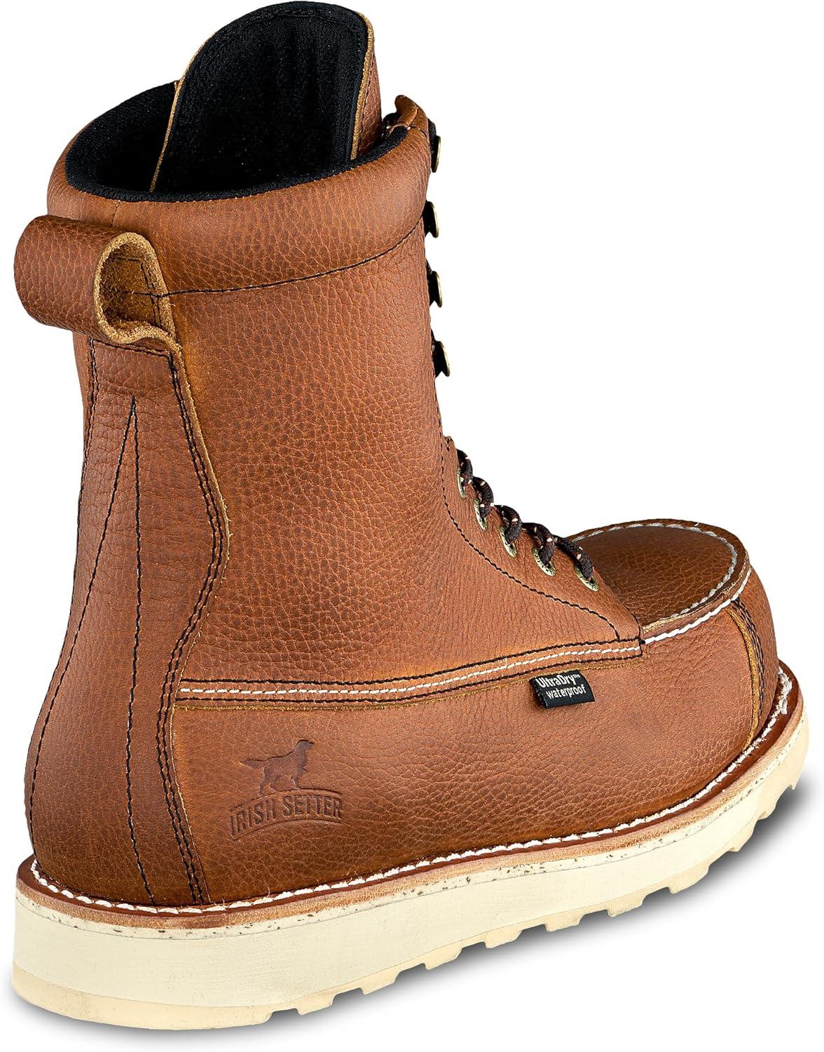 imageIrish Setter Wingshooter ST Mens 8quot Waterproof NonMetallic Safety Toe Work BootAmber