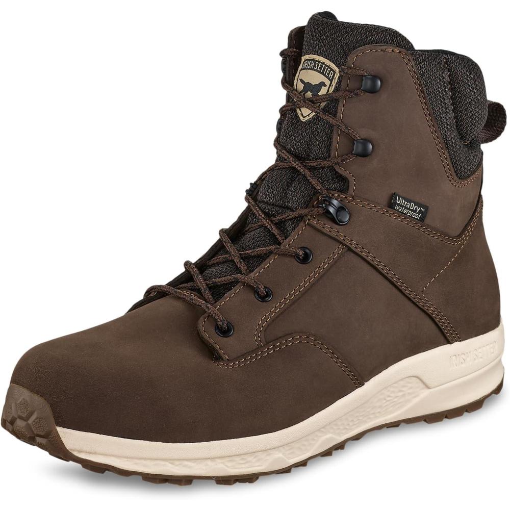 imageIrish Setter Clearwater Mens 6quot Waterproof Steel Safety Toe Work BootBrown