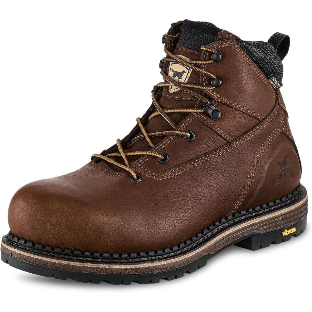 imageIrish Setter Edgerton Mens 6quot Waterproof NonMetallic Safety Toe Work BootBrown