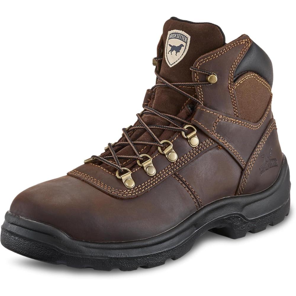 imageIrish Setter Ely Mens 6quot Steel Safety Toe Work BootBrown