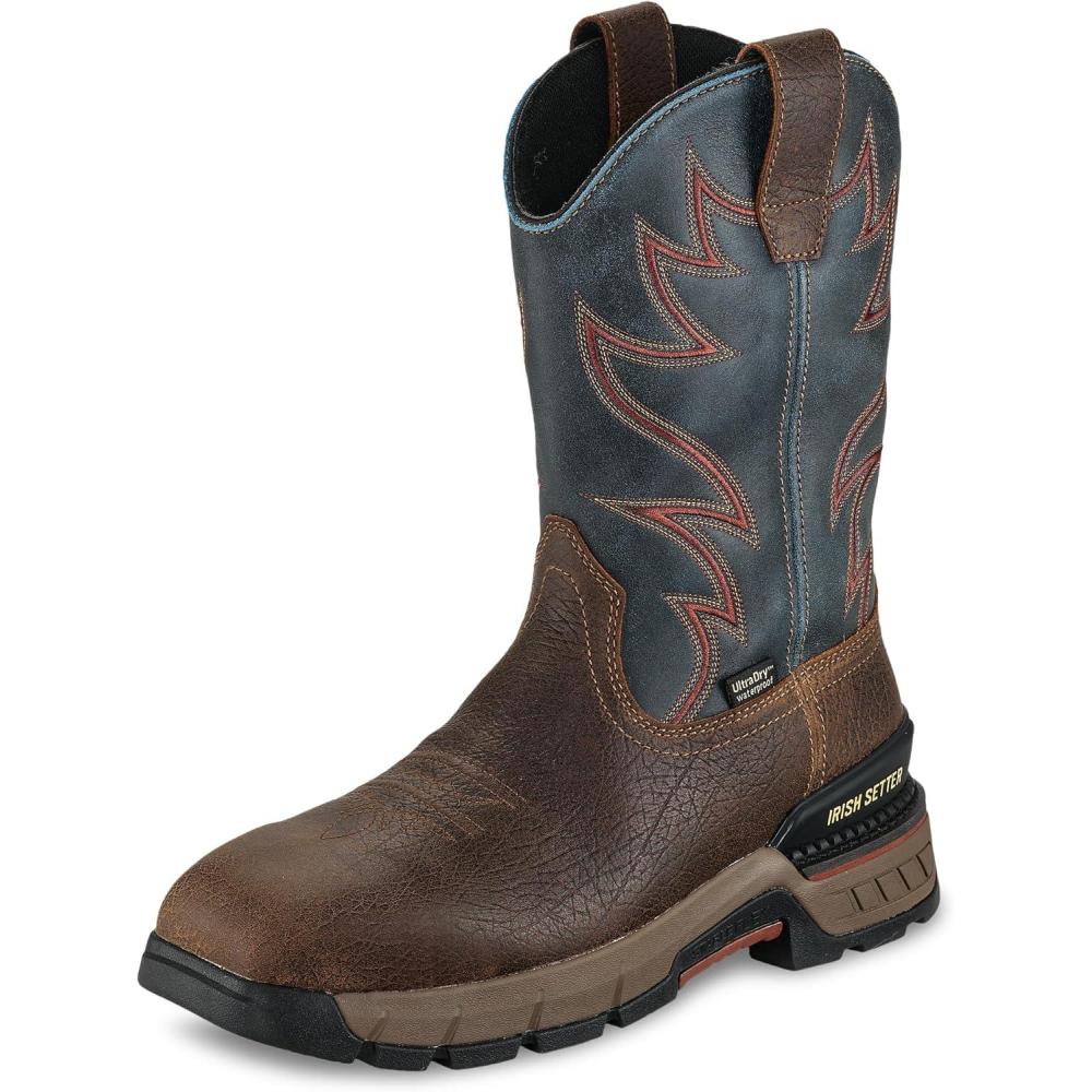 imageIrish Setter Two Harbors Mens 11quot Waterproof NonMetallic Safety Square Toe Work BootLion