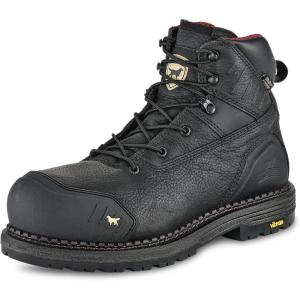 Irish Setter, Edgerton XD, Men’s, 6″, Waterproof, Non-Metallic Safety Toe, Work Boot(Black)