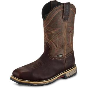 Irish Setter, Marshall, Men’s, 11″, Waterproof, Steel Safety Toe, Pull-On Work Boot(Brown/Olive)