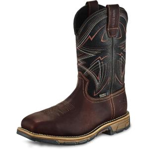 Irish Setter, Marshall, Men’s, 11″, Waterproof, Steel Safety Toe, Pull-On Work Boot(Dark Brown/Black)