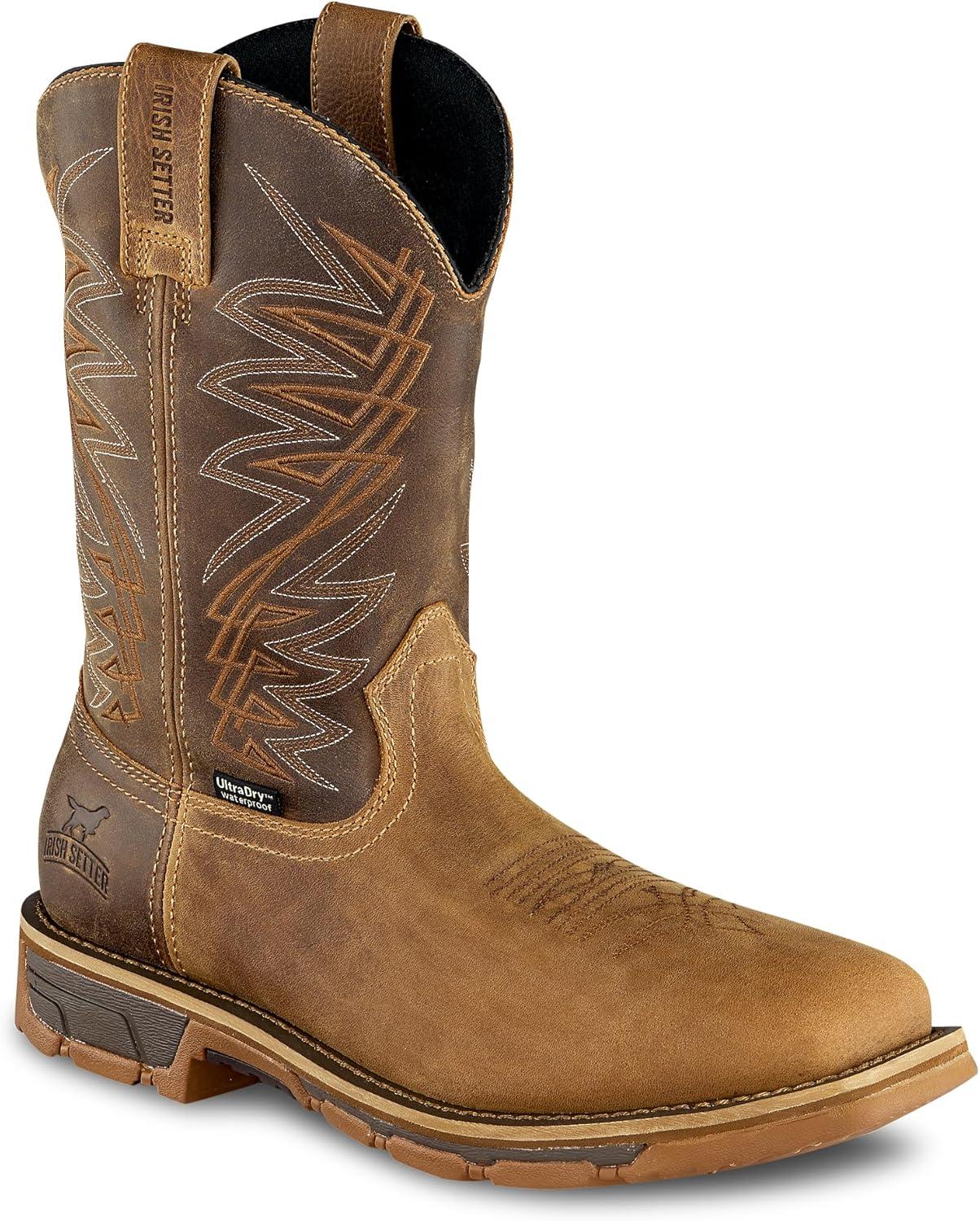 imageIrish Setter Marshall Mens 11quot Waterproof Soft Toe PullOn Work BootBrown