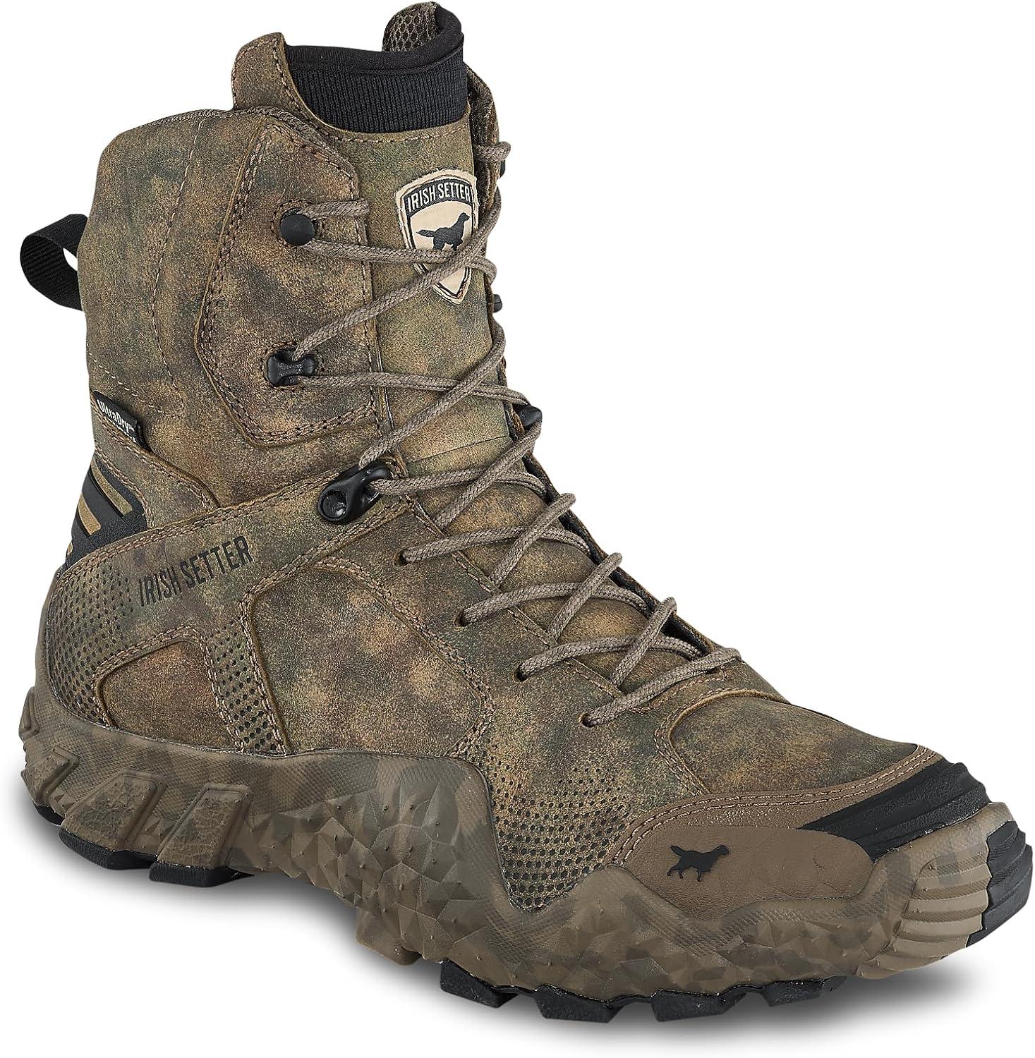 imageIrish Setter VaprTrek Mens 8quot Waterproof Hunting Boot Earth Field CamoEarth Field Camo P