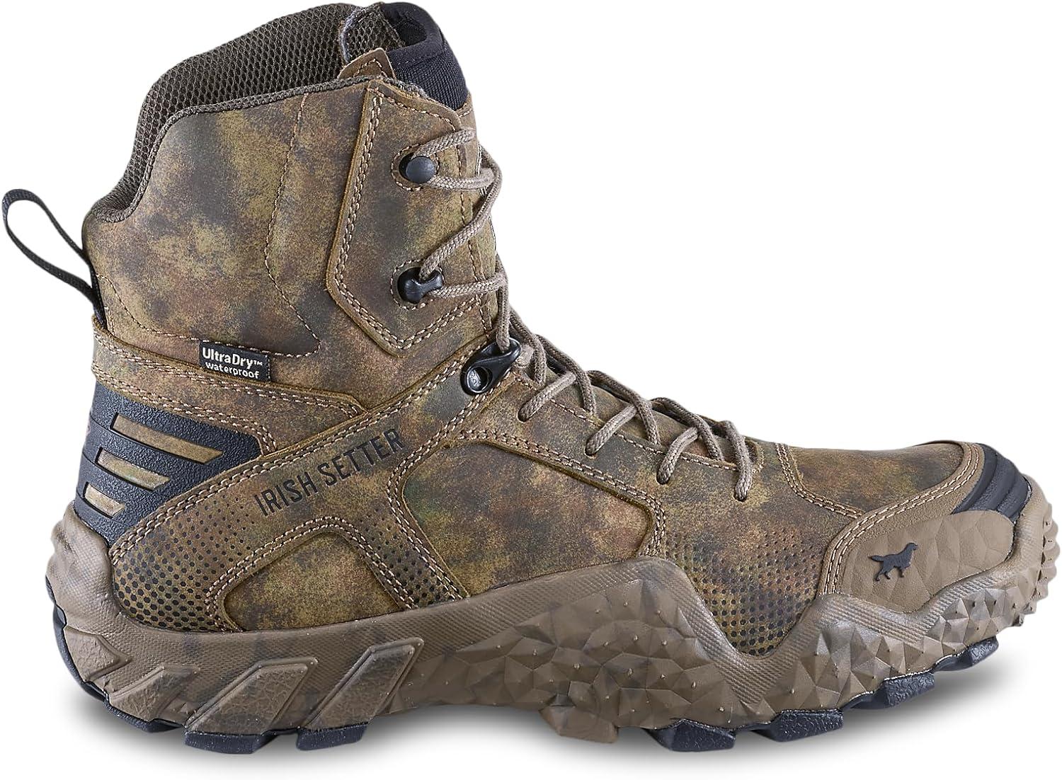 imageIrish Setter VaprTrek Mens 8quot Waterproof Hunting Boot Earth Field CamoEarth Field Camo P