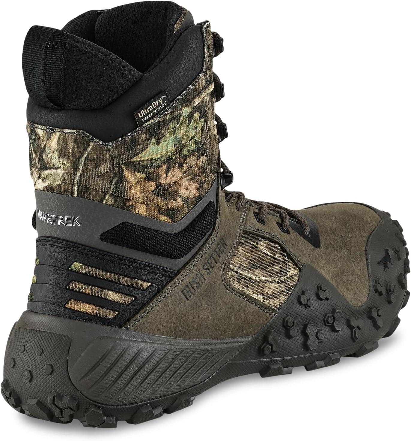 imageIrish Setter VaprTrek Mens 8quot Waterproof Insulated 400g Hunting Boot Mossy Oak Country RootsMossy Oak Country Roots