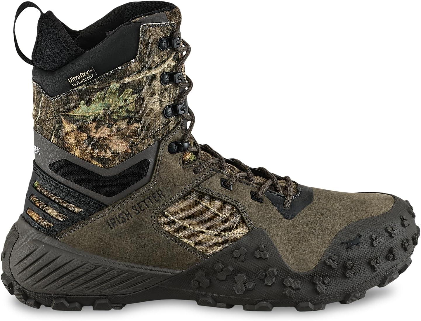 imageIrish Setter VaprTrek Mens 8quot Waterproof Insulated 400g Hunting Boot Mossy Oak Country RootsMossy Oak Country Roots