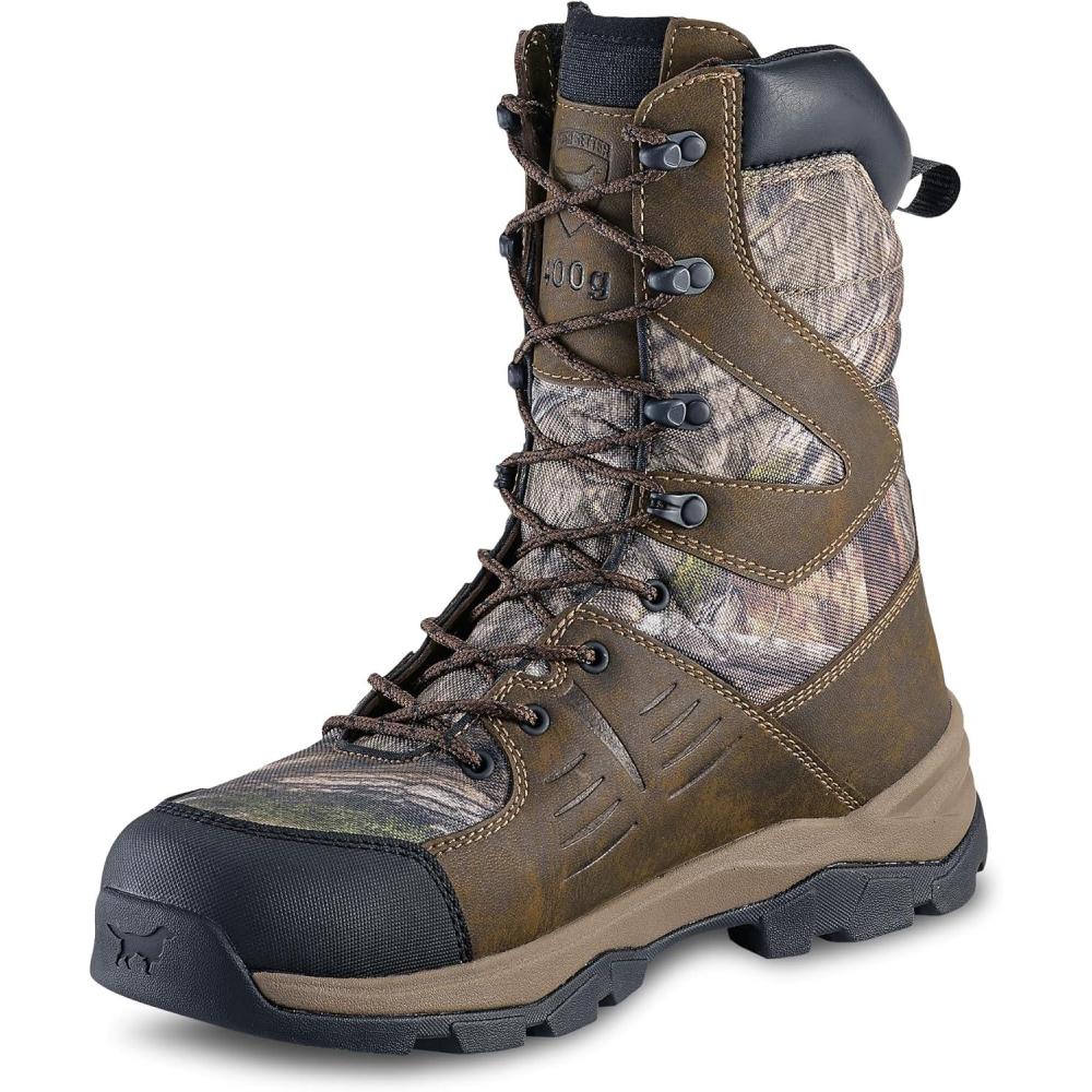 imageIrish Setter Terrain Mens 10quot Waterproof Insulated 400g Hunting Boot Mossy Oak Country DNAMossy Oak Country Dna P