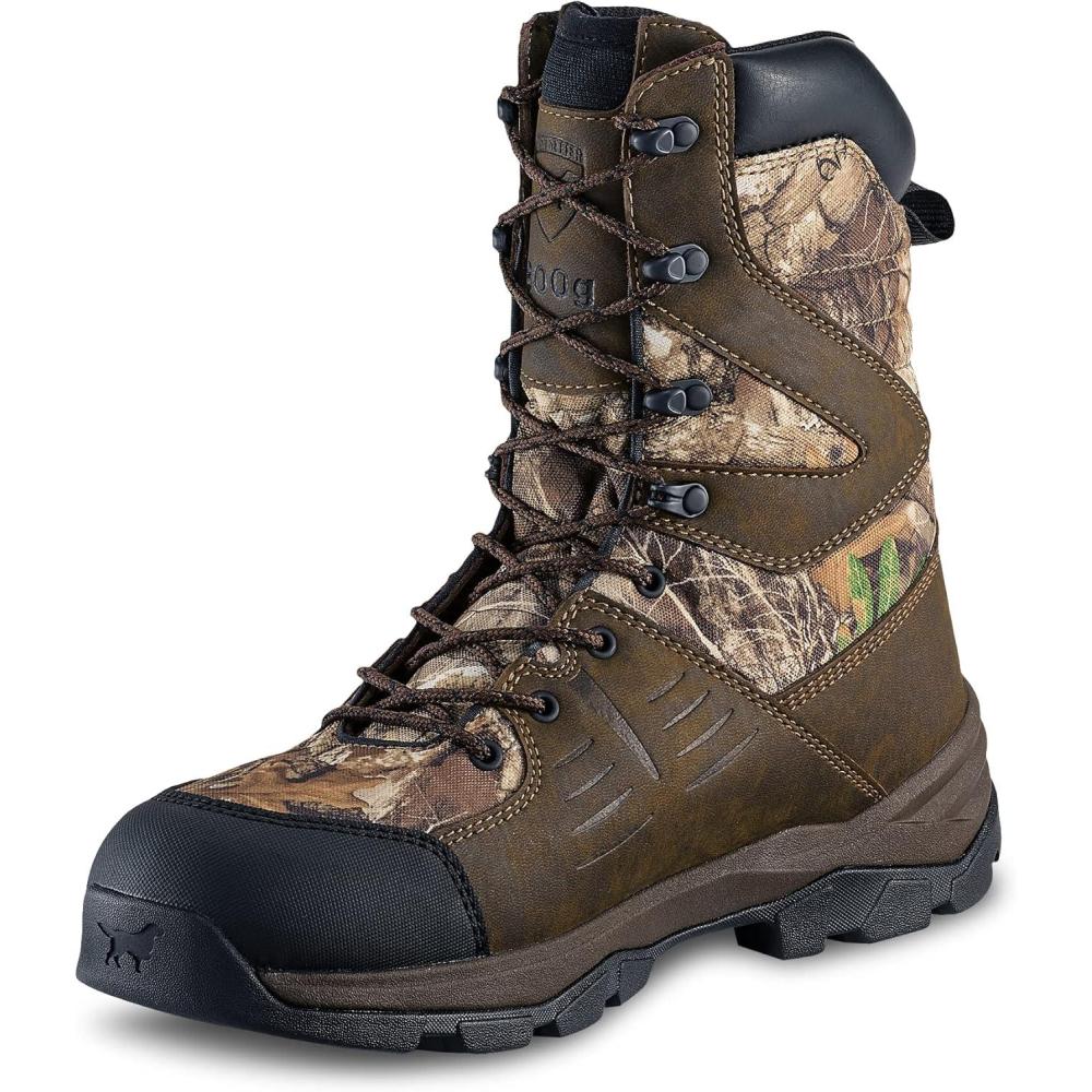 imageIrish Setter Terrain Mens 10quot Waterproof Insulated 800g Hunting Boot Realtree EdgeRealtree Edge
