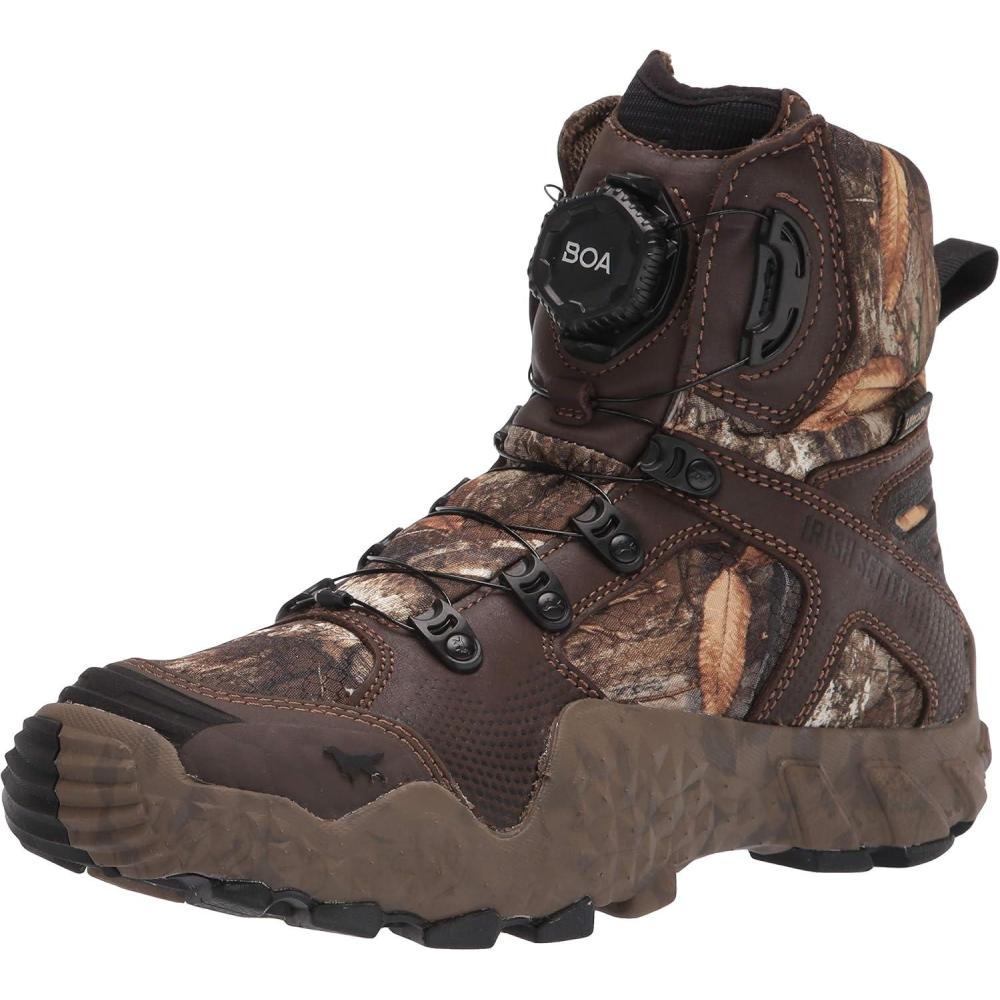 imageIrish Setter VaprTrek Mens 8quot Waterproof Hunting Boot Earth Field CamoRealtree Edge