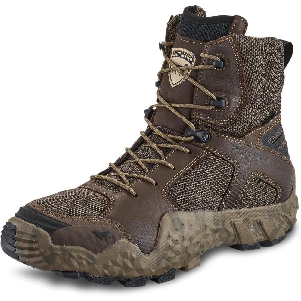 imageIrish Setter VaprTrek Mens 8quot Waterproof Hunting Boot Earth Field CamoStone