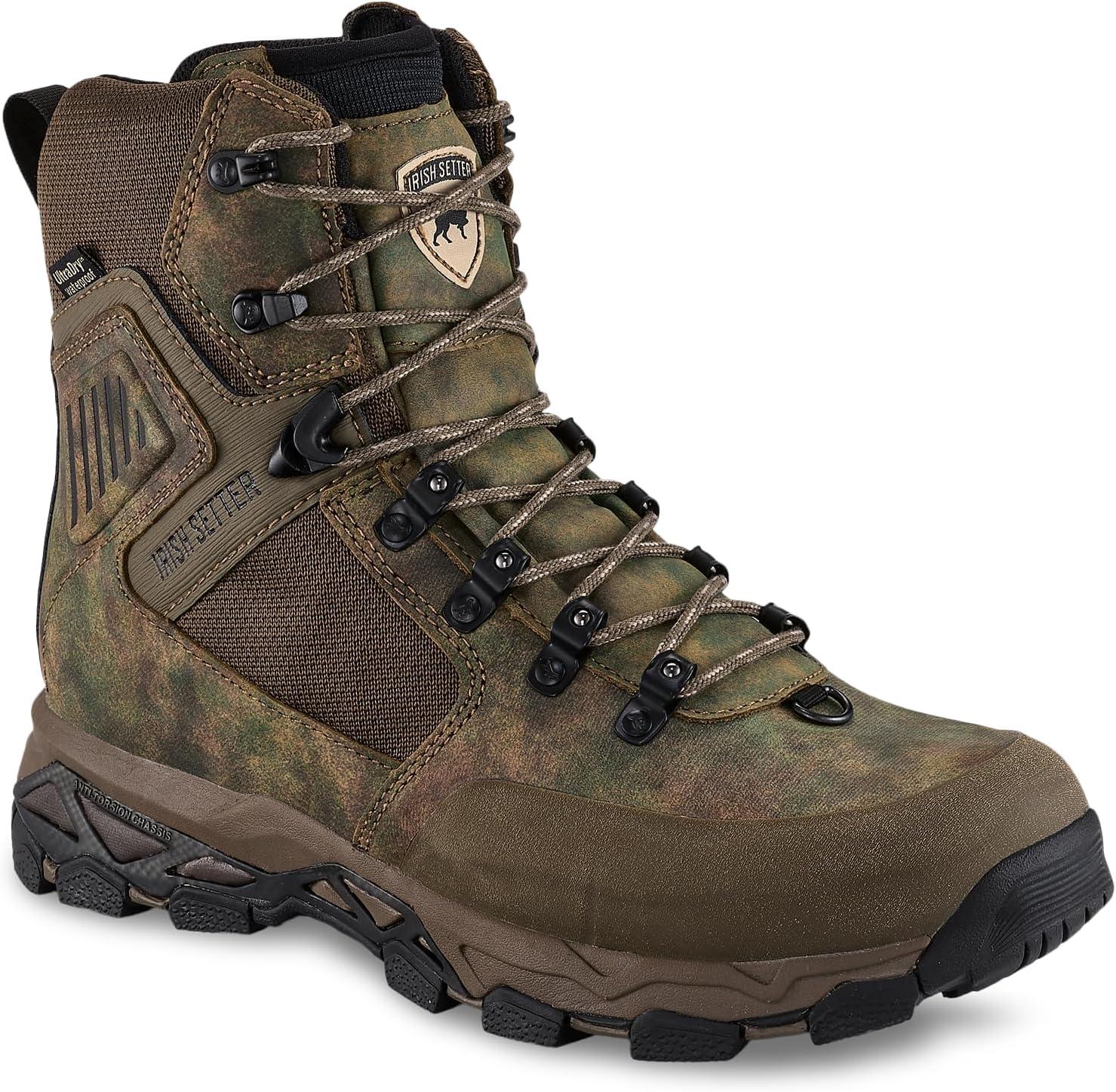 imageIrish Setter Pinnacle Mens 9quot Waterproof Hunting Boot Earth Field CamoEarth Field Camo