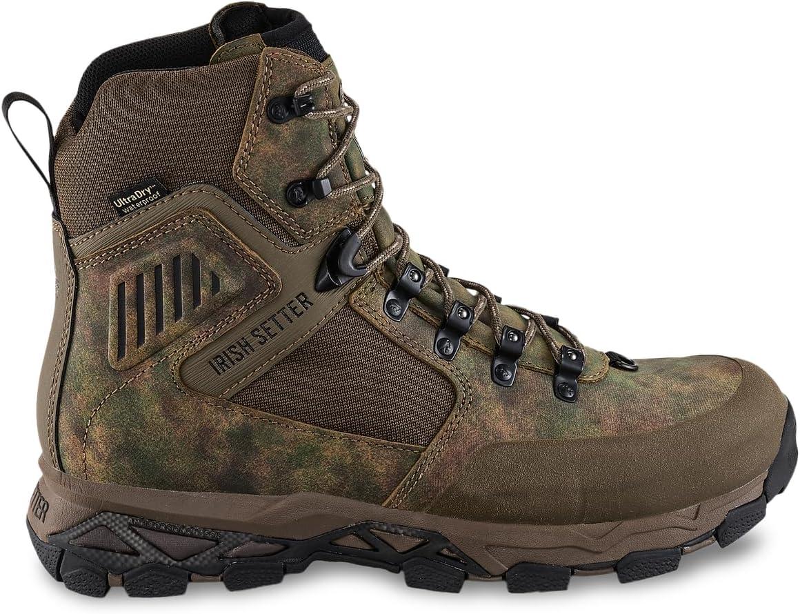imageIrish Setter Pinnacle Mens 9quot Waterproof Hunting Boot Earth Field CamoEarth Field Camo