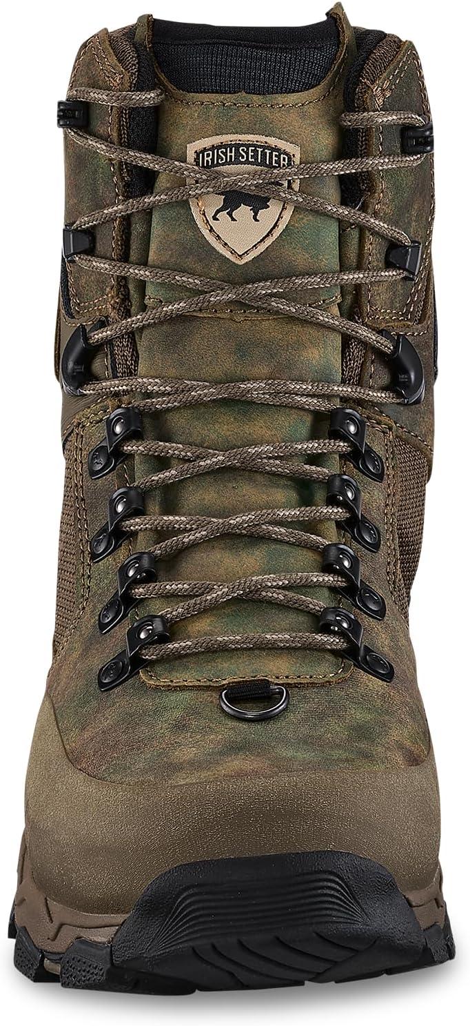 imageIrish Setter Pinnacle Mens 9quot Waterproof Hunting Boot Earth Field CamoEarth Field Camo