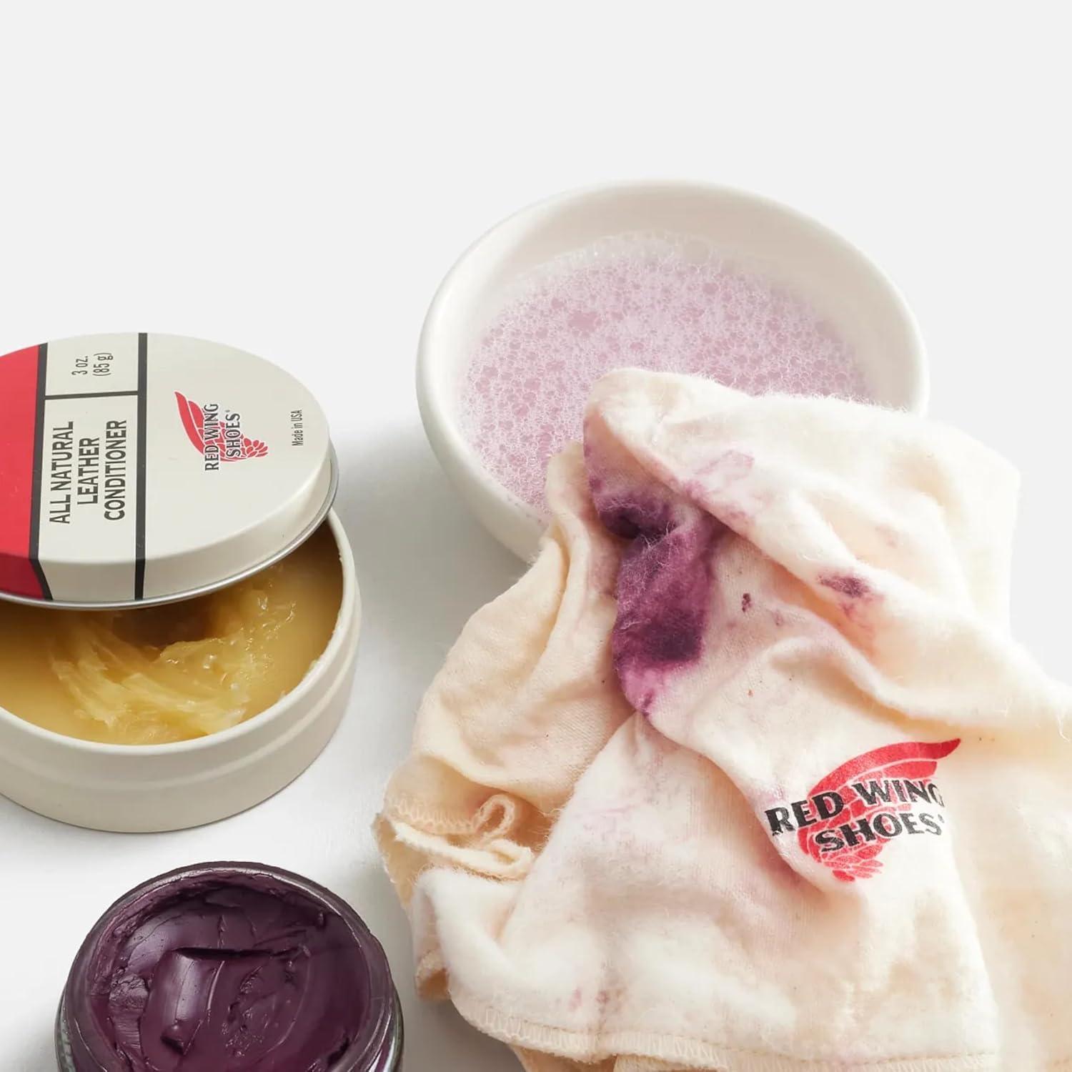 imageRed Wing Shoes Boot Care Cloths Made in USA 100 Cotton Leather Cleaning Cloths sold in pairs