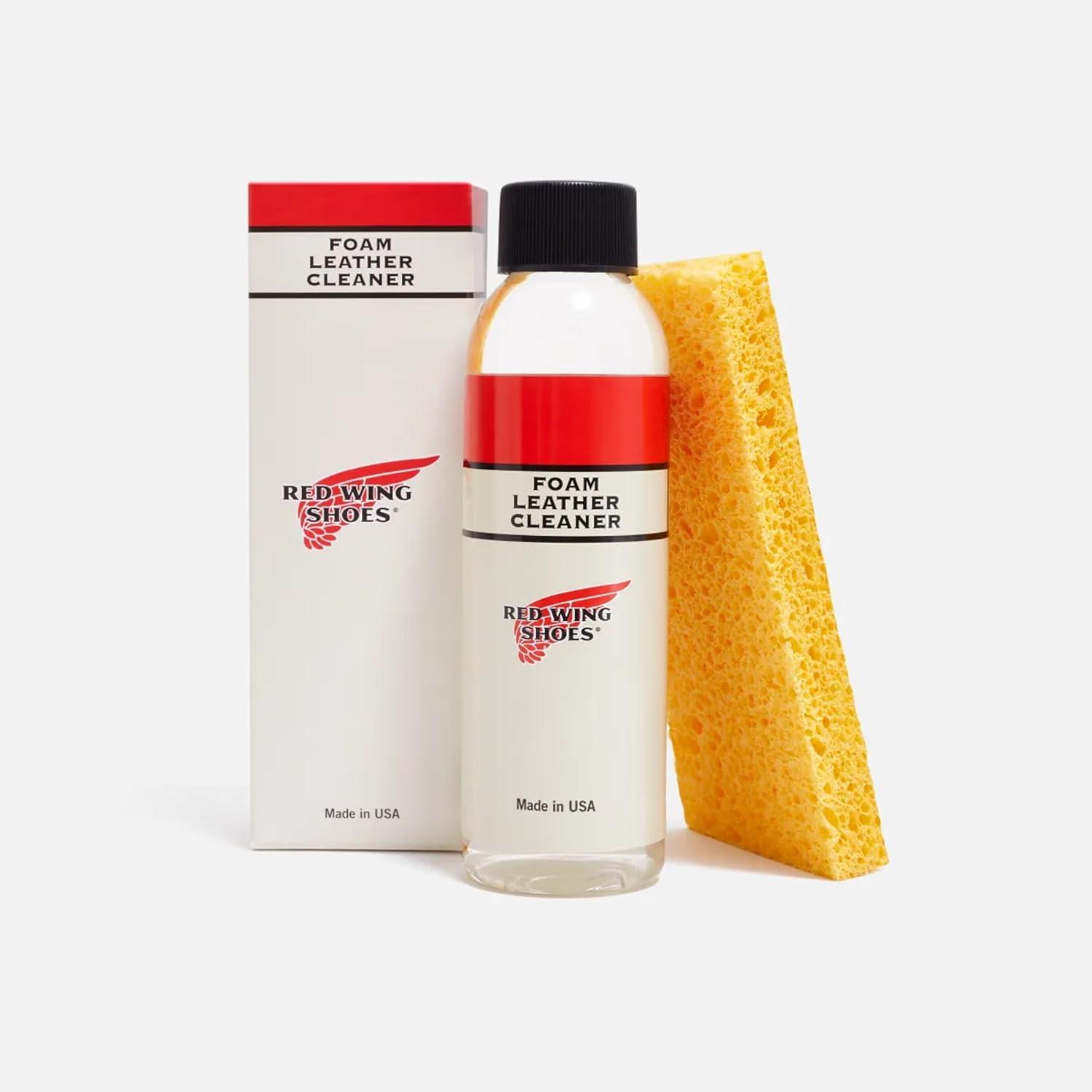 imageRed Wing Shoes Foam Leather Cleaner Made in USA Leather Cleaner with Sponge 4 oz