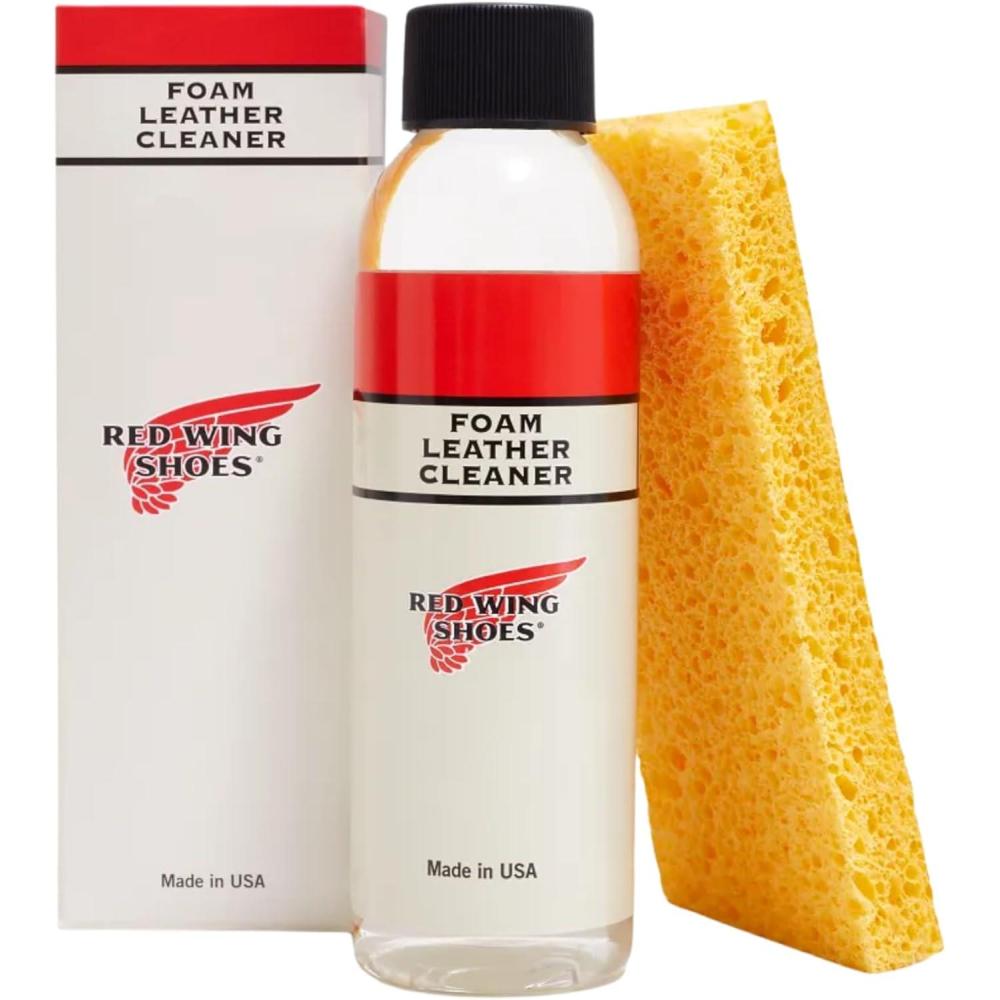 imageRed Wing Shoes Foam Leather Cleaner Made in USA Leather Cleaner with Sponge 4 oz
