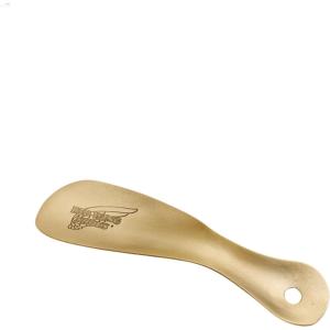 Red Wing Shoes Boot Horn, Made in USA, 7-Inch Solid Steel, Antique Brass