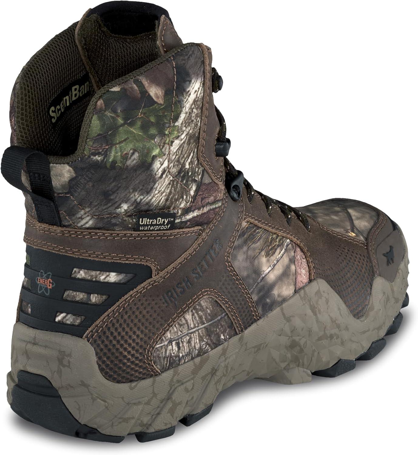 imageIrish Setter VaprTrek Mens 8 Waterproof Insulated 400g Hunting Boot Mossy Oak Breakup Country