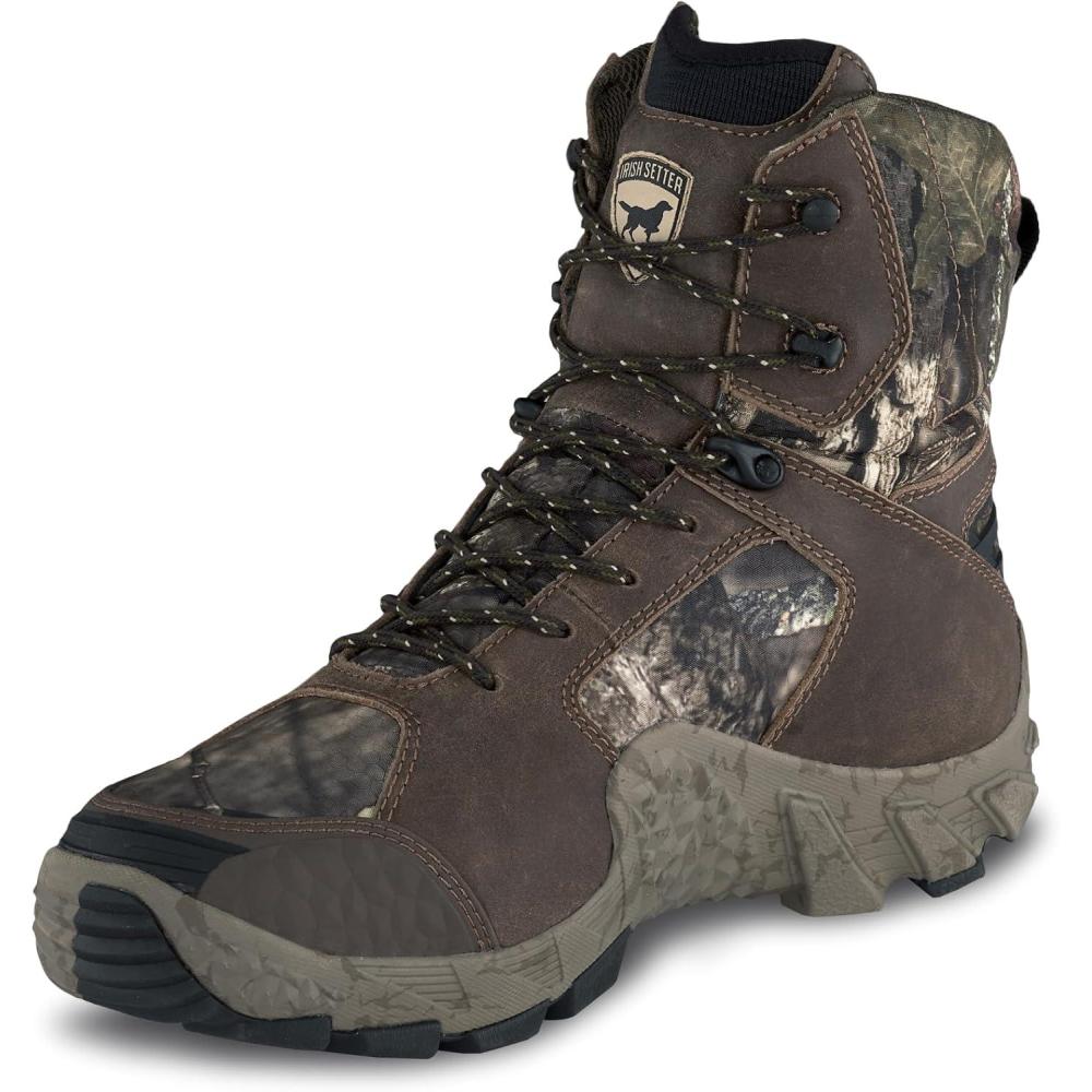 imageIrish Setter VaprTrek Mens 8 Waterproof Insulated 400g Hunting Boot Mossy Oak Breakup Country