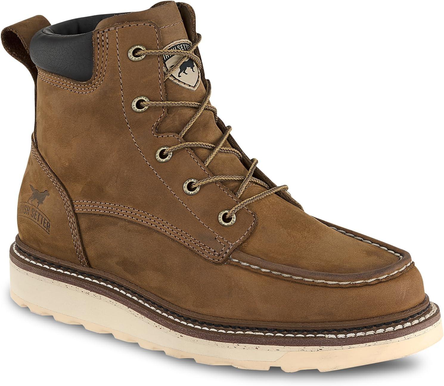 imageIrish Setter Ashby Mens 6 Soft Toe Work BootTan Nubuck
