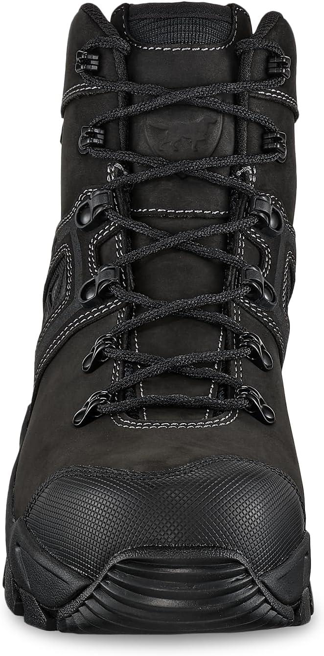 imageIrish Setter Crosby Mens 6 NonMetallic Safety Toe Waterproof Full Grain Leather Work Boot Black