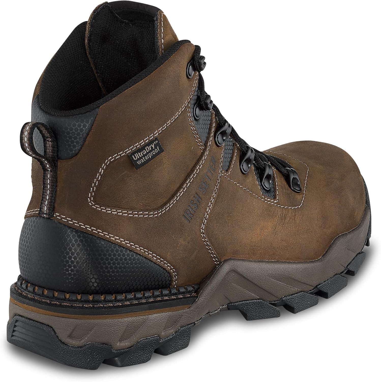 imageIrish Setter Crosby Mens 6 Waterproof NonMetallic Safety Toe Work Boot Brown