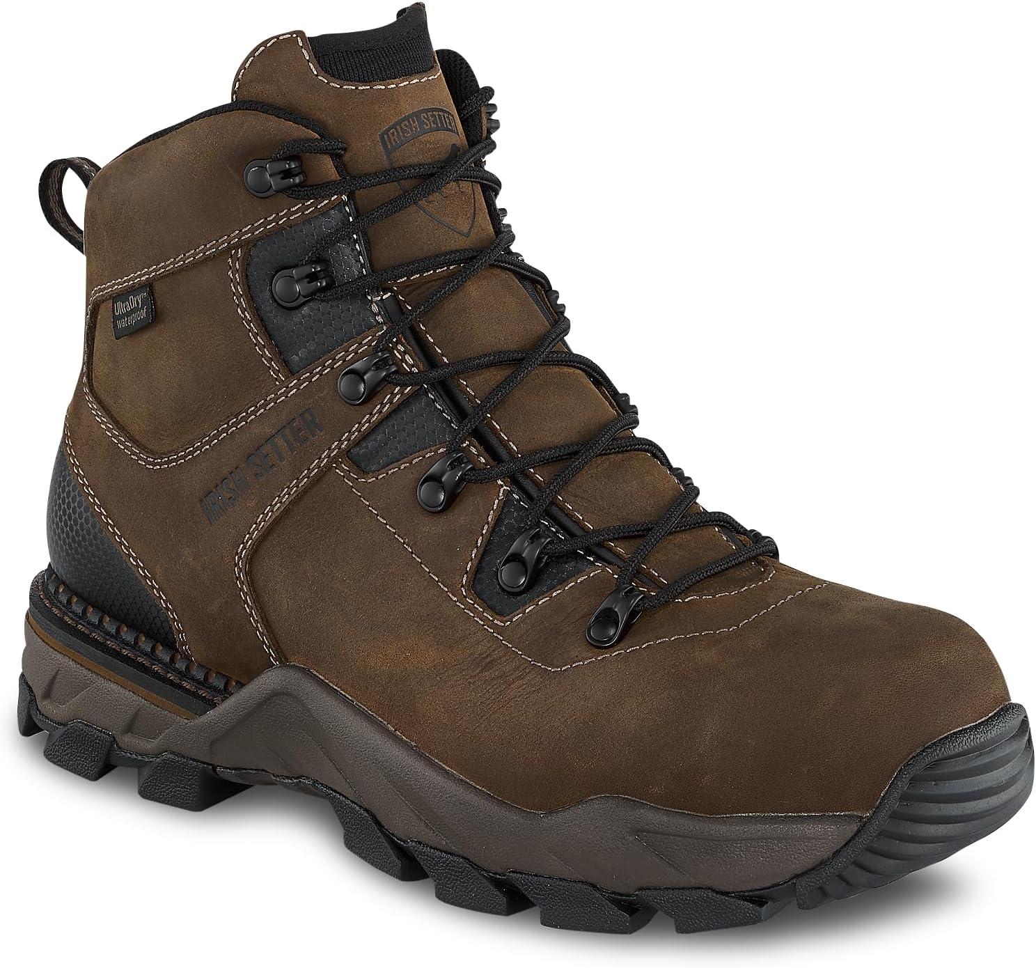 imageIrish Setter Crosby Mens 6 Waterproof NonMetallic Safety Toe Work Boot Brown