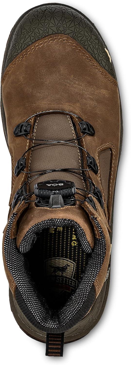 imageIrish Setter Kasota Mens 6 BOA Waterproof NonMetallic Safety Toe Work BootBrown