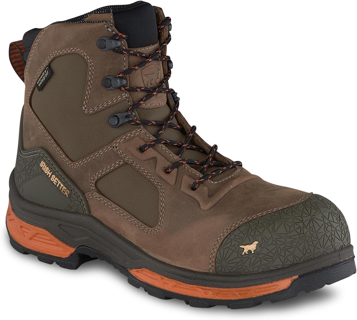 imageIrish Setter Kasota Mens 6 Waterproof NonMetallic Safety Toe Work Boot Brown 10 D Medium