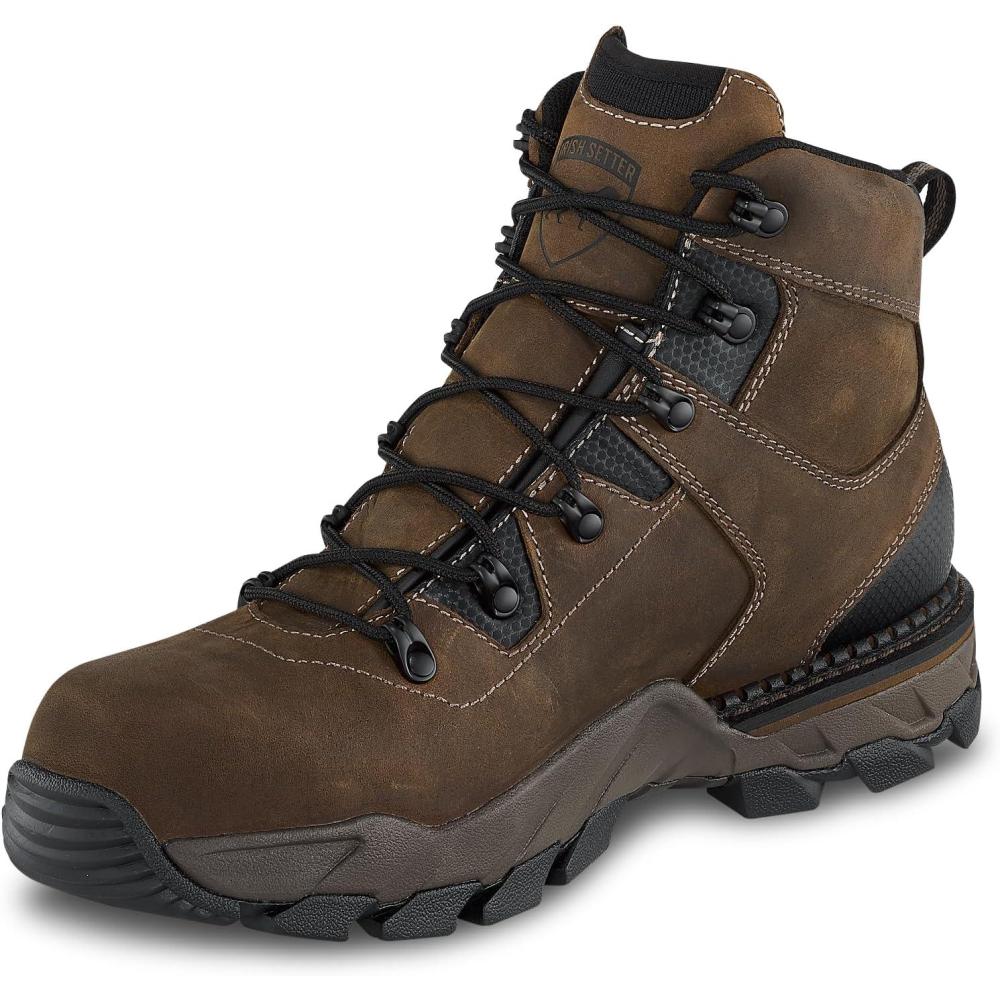 imageIrish Setter Crosby Mens 6 Waterproof NonMetallic Safety Toe Work Boot Brown