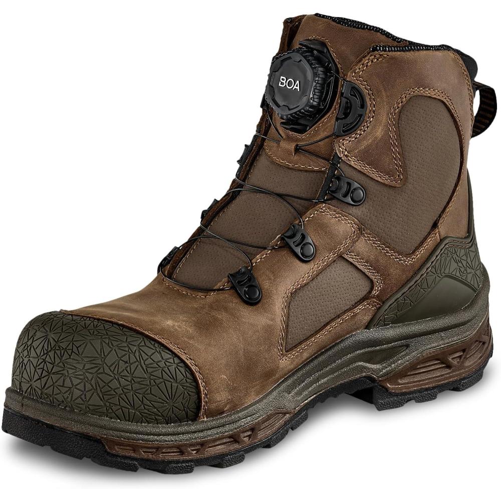 imageIrish Setter Kasota Mens 6 BOA Waterproof NonMetallic Safety Toe Work BootBrown