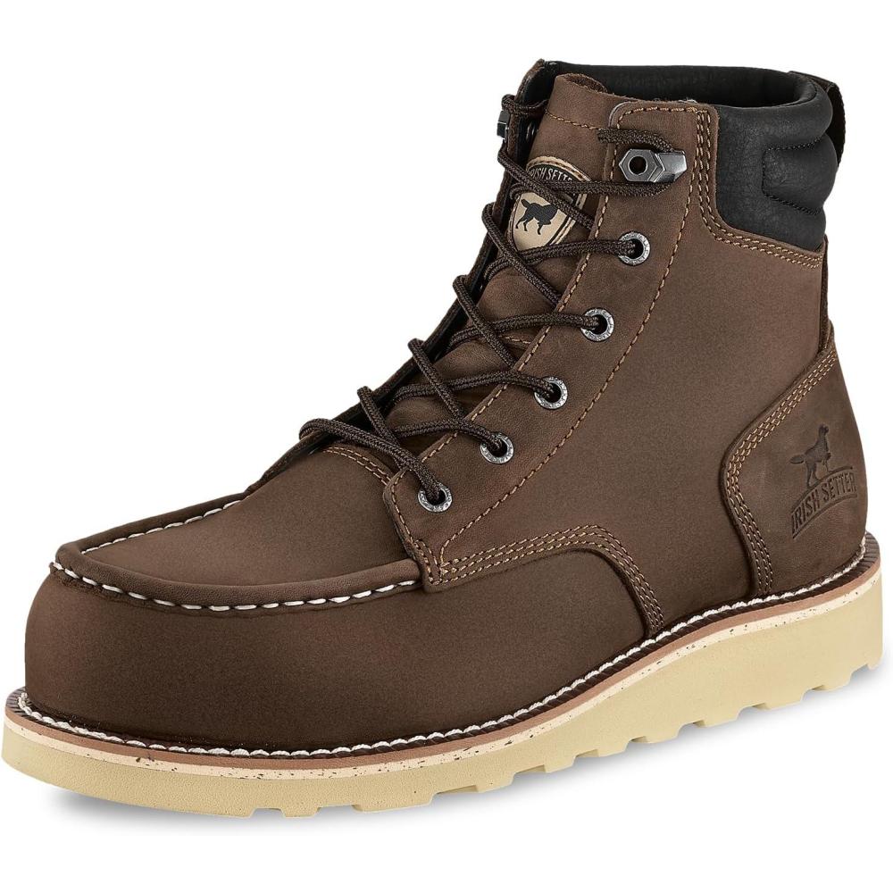 imageIrish Setter Pipestone Unisex 6 Soft Toe Full Grain Leather Work Boot