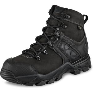 Irish Setter, Crosby, Men’s, 6″, Non-Metallic Safety Toe, Waterproof, Full Grain Leather, Work Boot, Black
