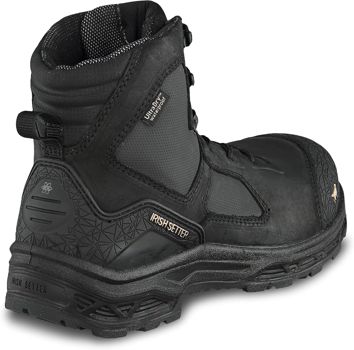 imageIrish Setter Kasota Mens 6 SideZip Waterproof NonMetallic Safety Toe Work BootBlack
