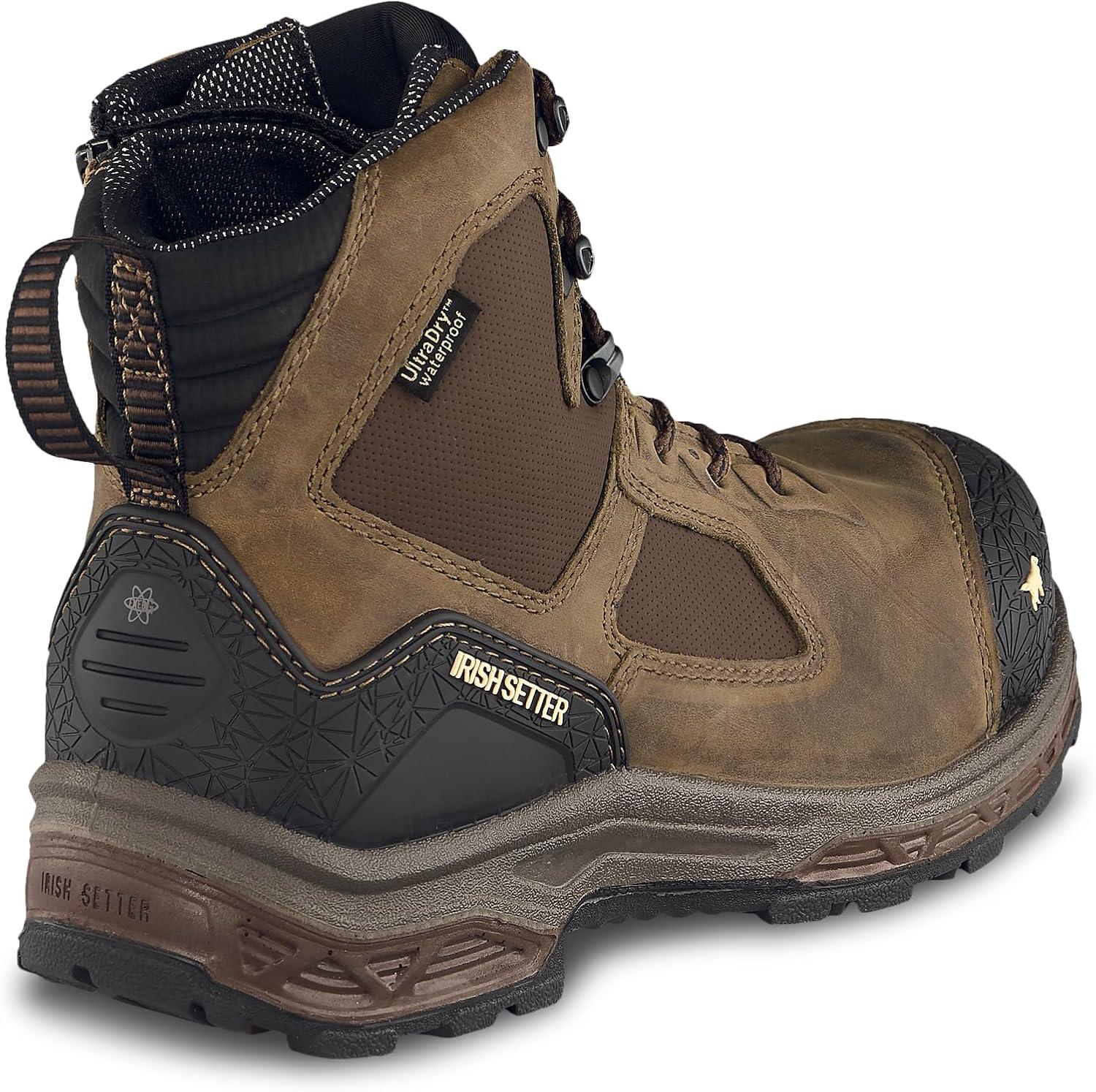 imageIrish Setter Kasota Mens 6 SideZip Waterproof NonMetallic Safety Toe Work BootBrown