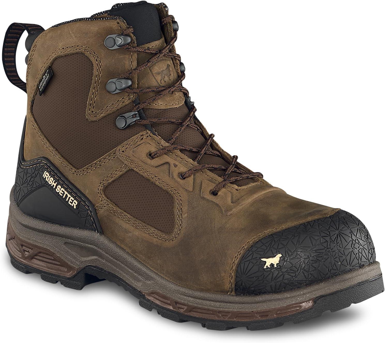 imageIrish Setter Kasota Mens 6 SideZip Waterproof NonMetallic Safety Toe Work BootBrown