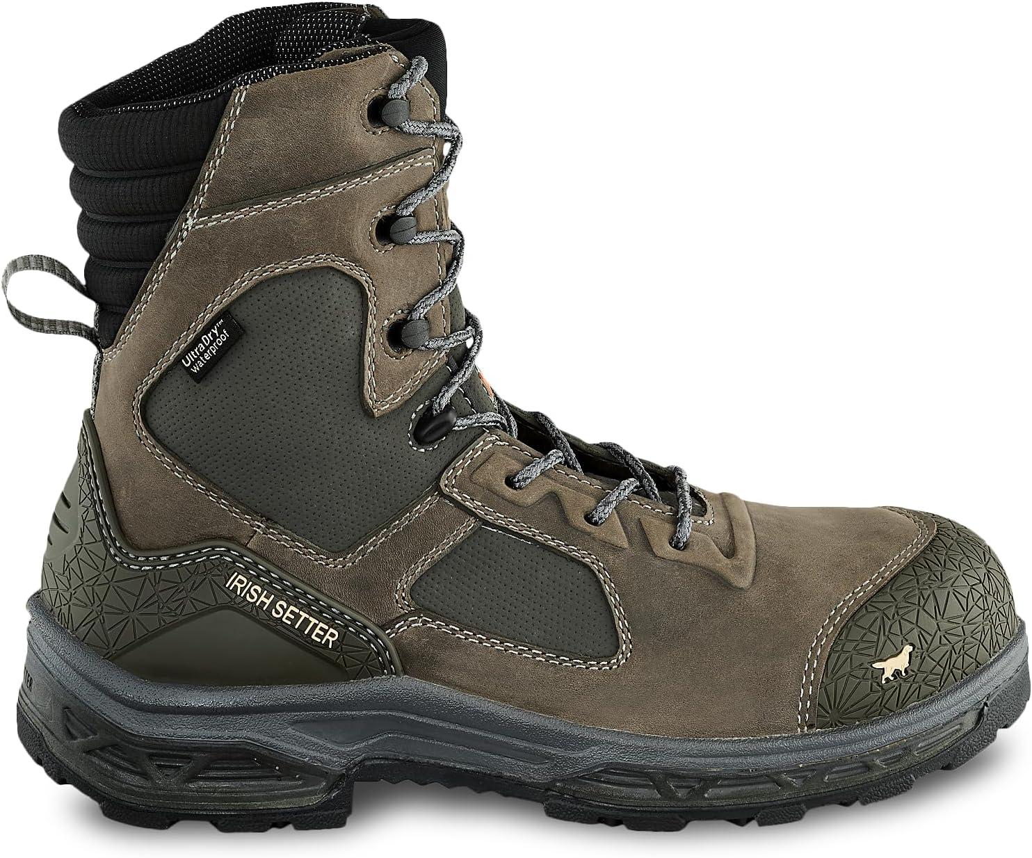 imageIrish Setter Kasota Mens 8 BOA Waterproof Insulated 400g NonMetallic Safety Toe Work BootMud