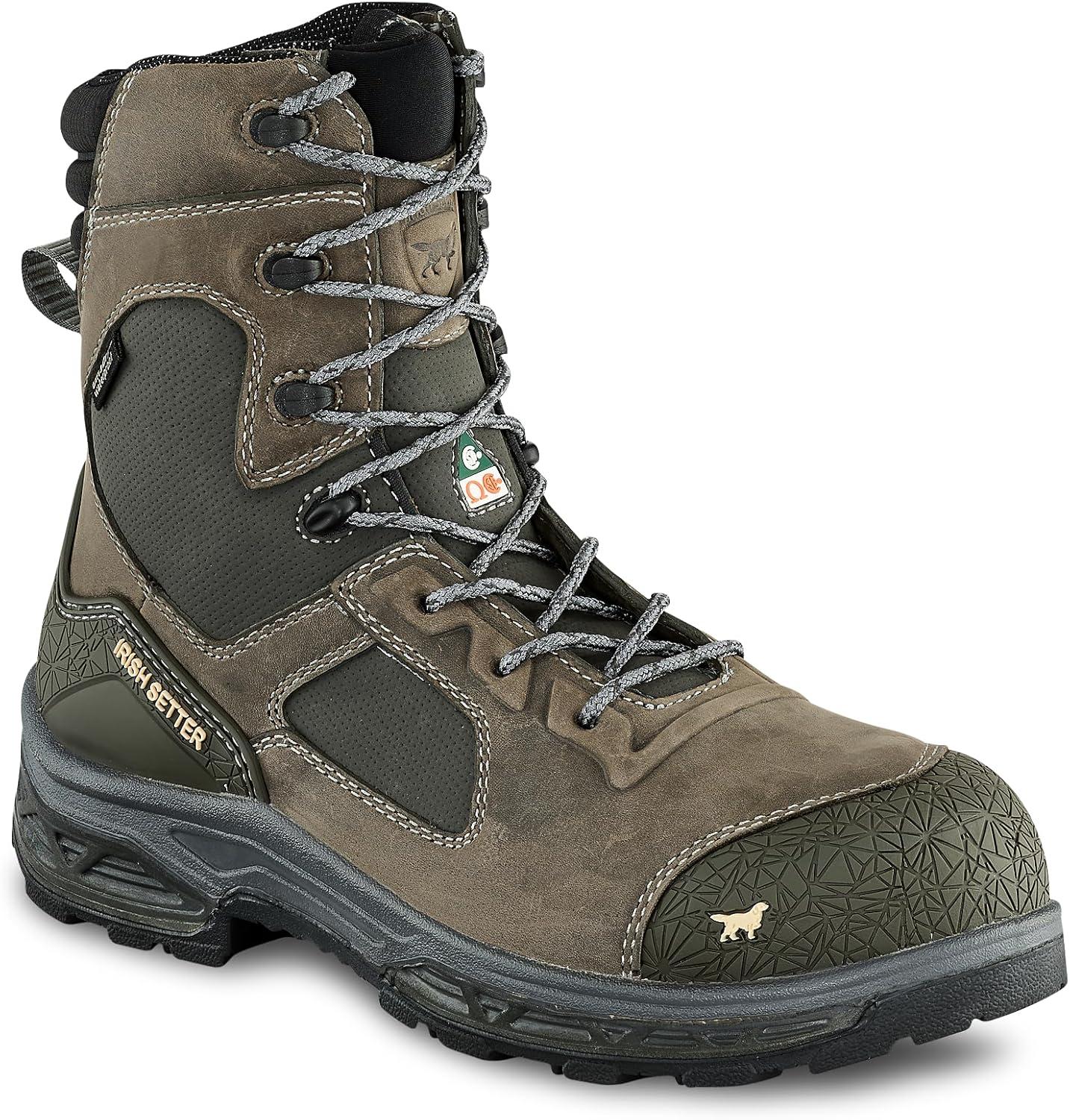 imageIrish Setter Kasota Mens 8 BOA Waterproof Insulated 400g NonMetallic Safety Toe Work BootMud