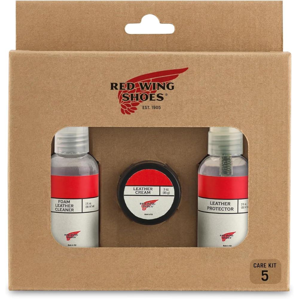 imageRed Wing Shoes Mini Care Kit 5 for Full Grain Nubuck or Smooth Finish Leathers Made in USA
